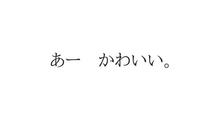 あー かわいい。